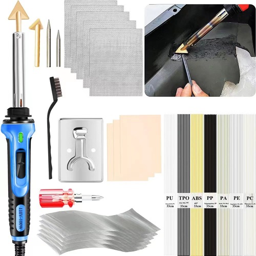 Cross-border direct supply plastic parts repair smoothing repair tool set 100W car bumper repair welding gun