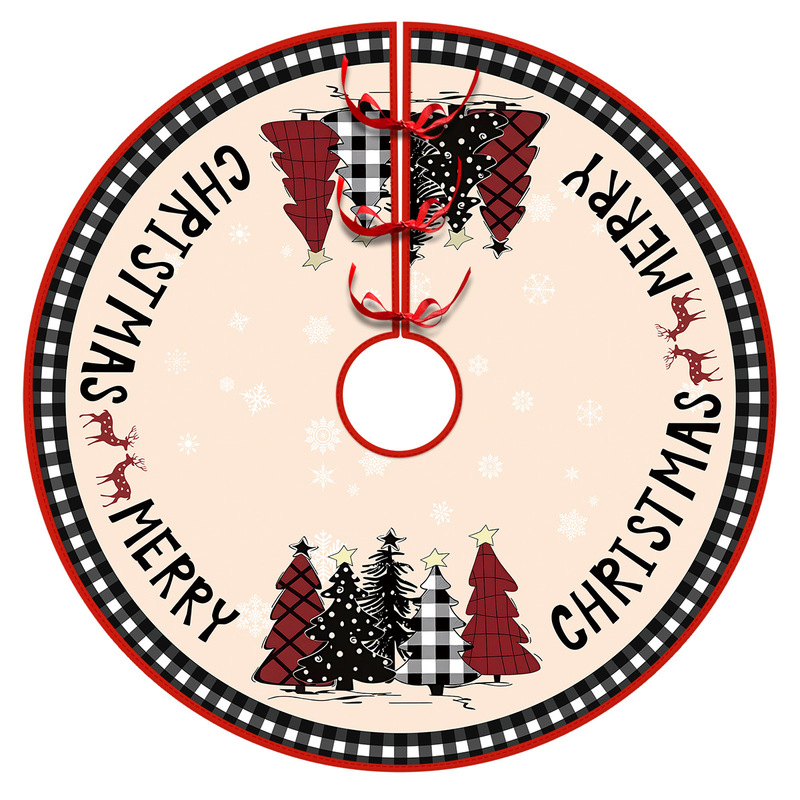 クリスマスの木のスカートの雪だるまのクリスマスの祝日のパーティーは木のスカートのヘラジカのクリスマスツリーの装飾の木のスカートを飾ります。|undefined
