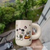 INS Wind Fat Cup Splash Cup Ceramic Cup Smooth Malker Cup Wholesale Milk Coffee Cup Checkered Cup