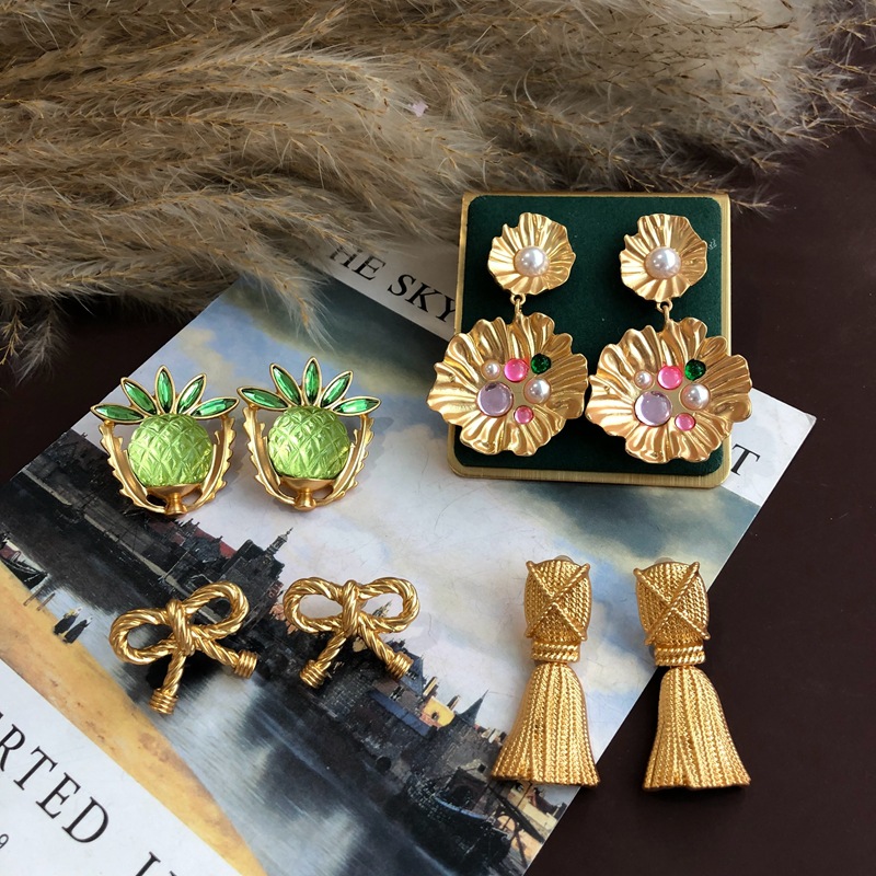 Tassel, Bow Knot Pattern 1 Pair Retro Tassel Bow Knot Alloy Plating Women's Earrings