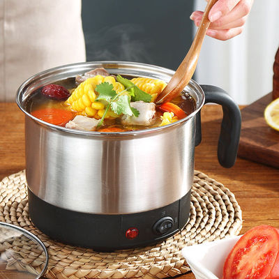 Electric skillet Small electric pot student dormitory multi-function Mini Electric Cup Hot Pot Stainless steel Food warmer travel