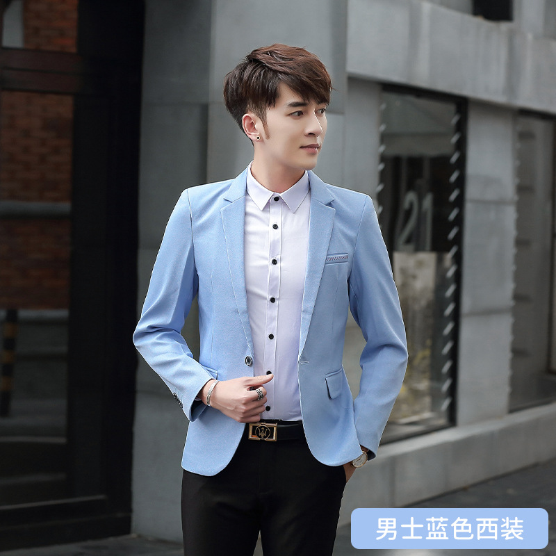 Traje de otoño e invierno de los nuevos hombres traje casual coreano slim fit traje pequeño traje de negocios de los hombres chaqueta de los hombres