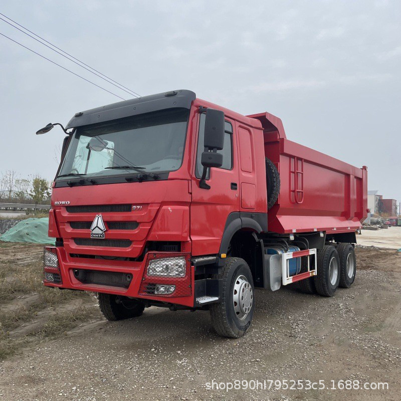 Cross-Border Supply of Sinotruk Howo Rear Eight-Wheel Dump Truck Traction Dump Semi-Trailer 371 Horsepower Dump Truck Heavy Body