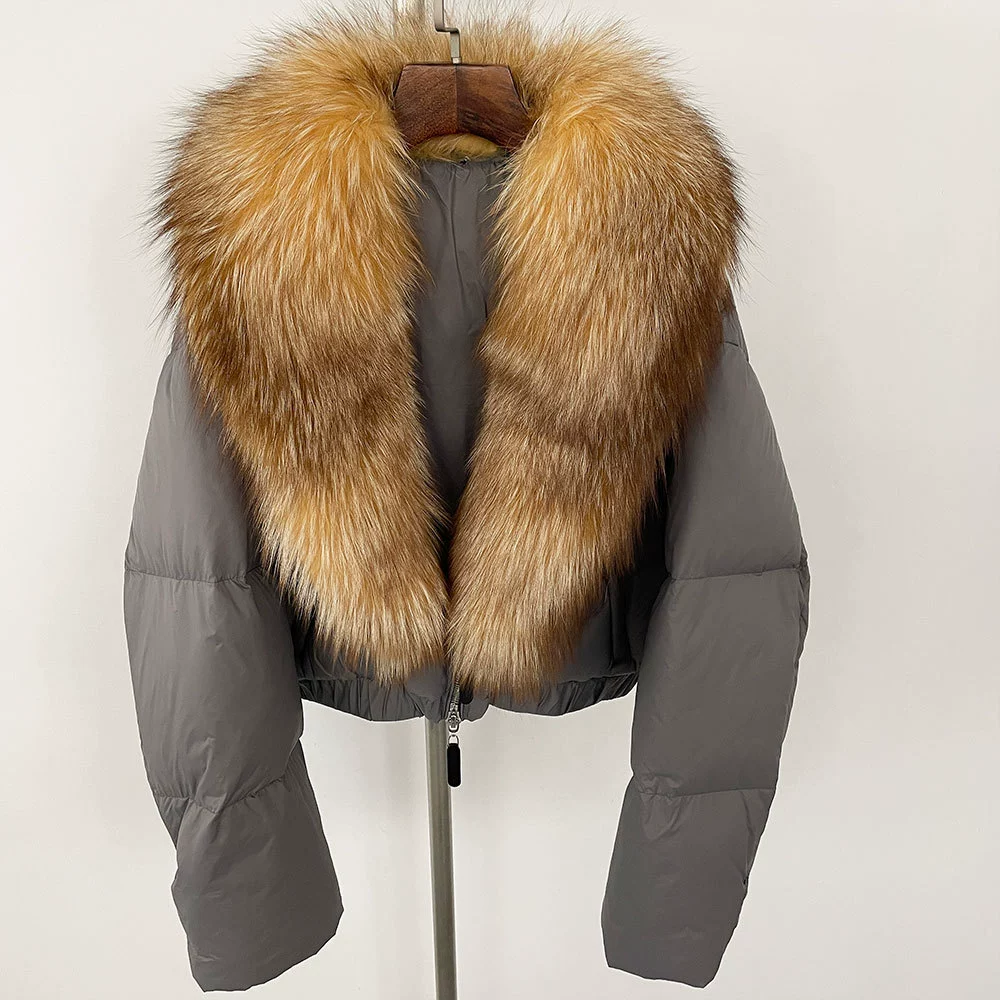 Keep warm small down jacket, loose fit, Korean style, for teenagers, increased thickness