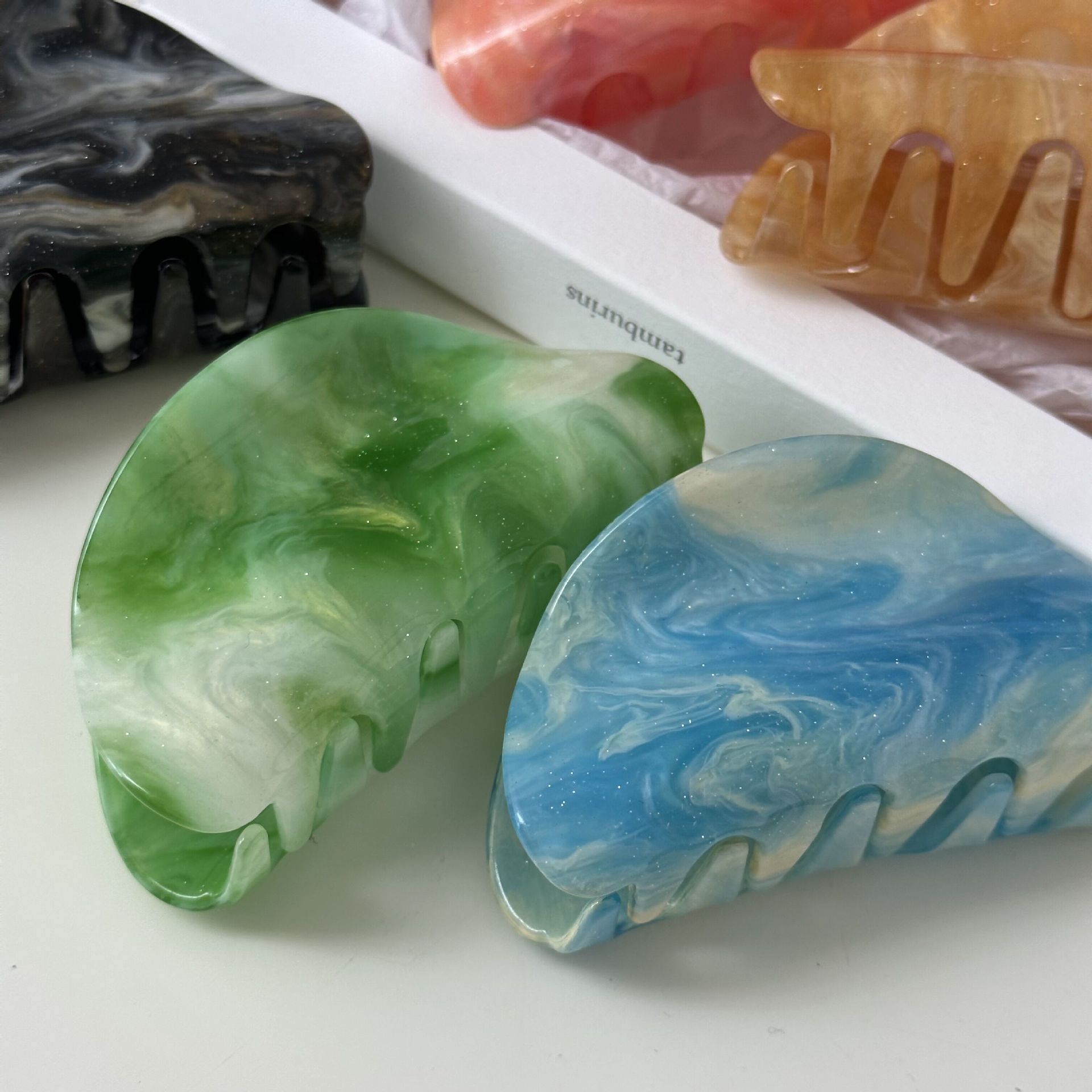 Texture Gradient Halo Hair Dye Grab Clip Advanced Hair Hair Pokrivala Sweet Cute Super Fairy Elegant Shark Clip Dodatki za lase_voghion.com