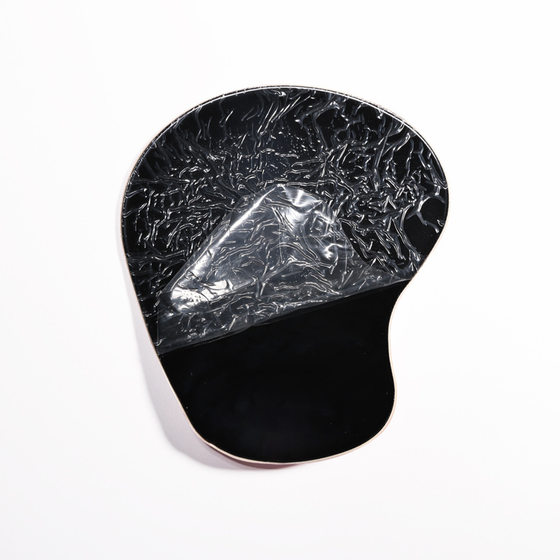 Small office solid color silicone mouse pad black dirt-resistant non-slip wrist pad nail art pillow table pad with LOGO