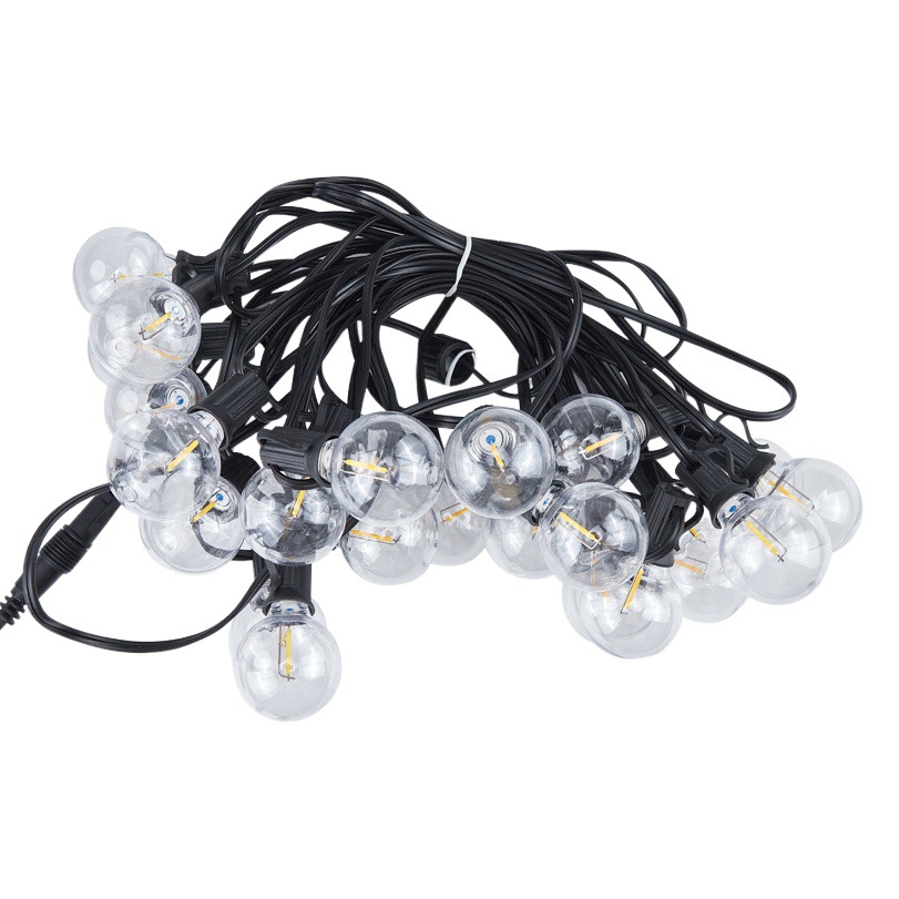 Guirnalda de Luces Solares LED G40, Listas para Usar en Exteriores, para Tiendas de Campaña, Patios, Jardines, Luces de Navidad