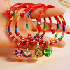 Silk rice dumplings and silver beads ethnic style [1 item]