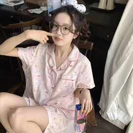 hellokitty睡衣女夏季新款短袖云朵棉ins日系卡通可爱学生居家服