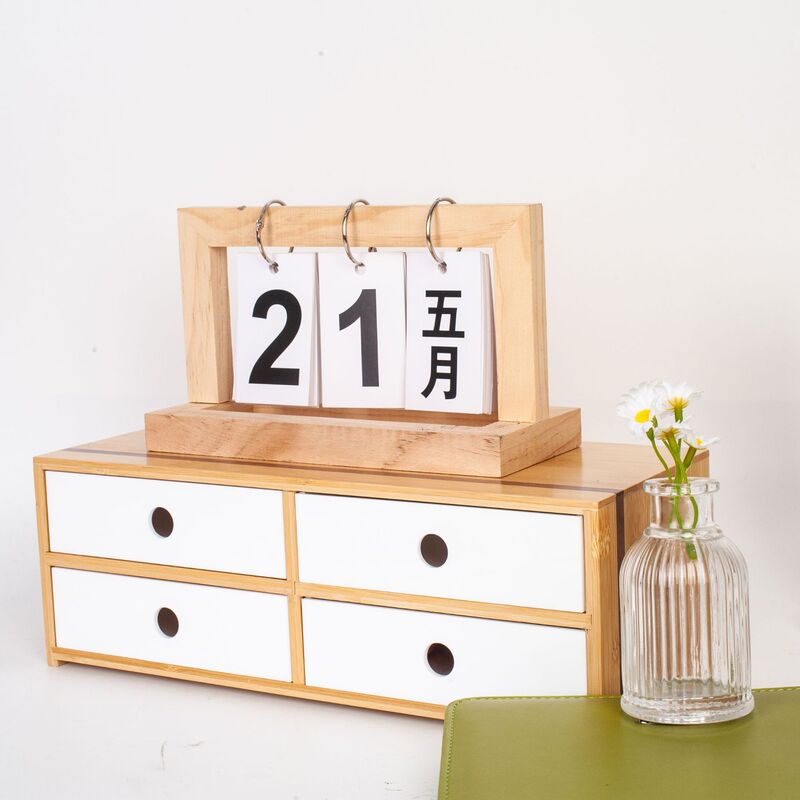 Bamboo Double-Layer Storage Drawer Rack Computer Screen Drawer-Type Elevated Rack Home Desktop File Storage Box Bamboo Double-Layer Storage Drawer Rack Computer Screen Drawer-Type Elevated Rack Home Desktop File Storage Box