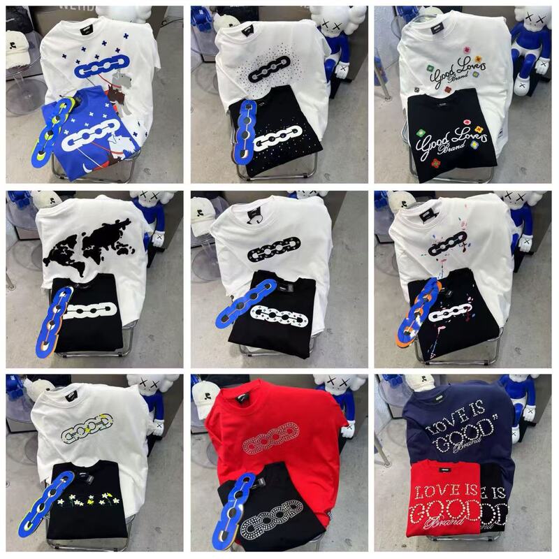 Cross-Border Exclusive High-Quality Good Holiday Colorful Candy Gemstone Light Luxury Fashion High-End T-Shirt Unisex