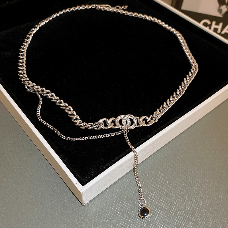 INS Style Heart Shape Flower Bow Knot Alloy Inlay Artificial Diamond Womenu0027S Pendant Necklace 1