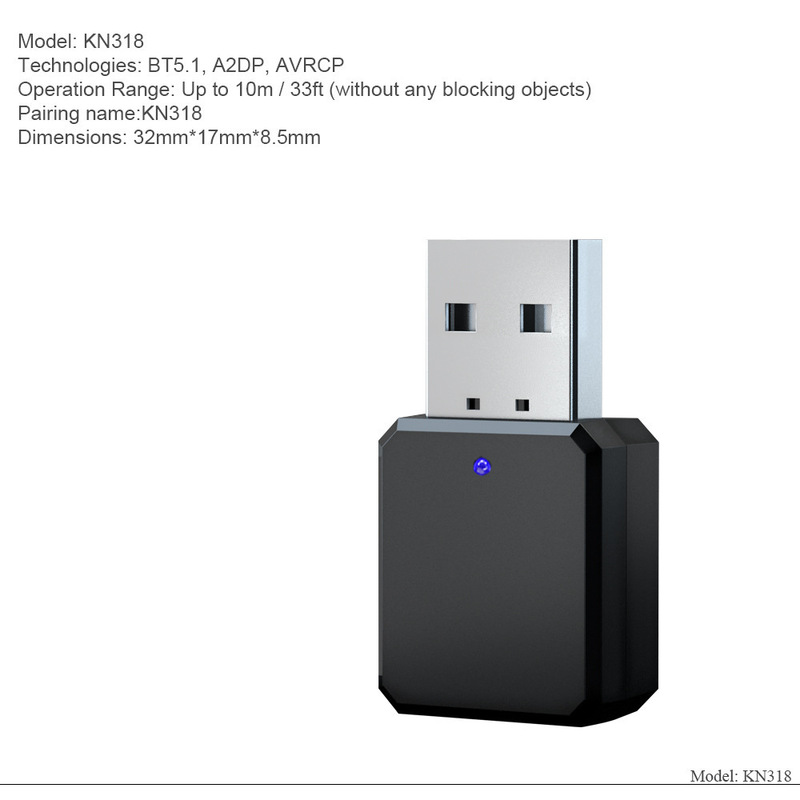 Bluetooth receiver USB two-in-one Bluetooth receiver car 5.1 Bluetooth hands-free adapter direct plug straight use Bluetooth receiver USB two-in-one Bluetooth receiver car 5.1 Bluetooth hands-free adapter direct plug straight use