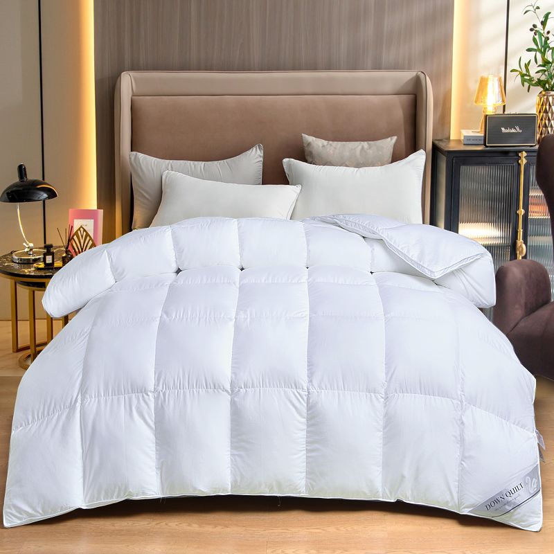 高档五星级酒店羽绒被95白鹅绒加厚保暖被子家用双人春秋被芯轻盈