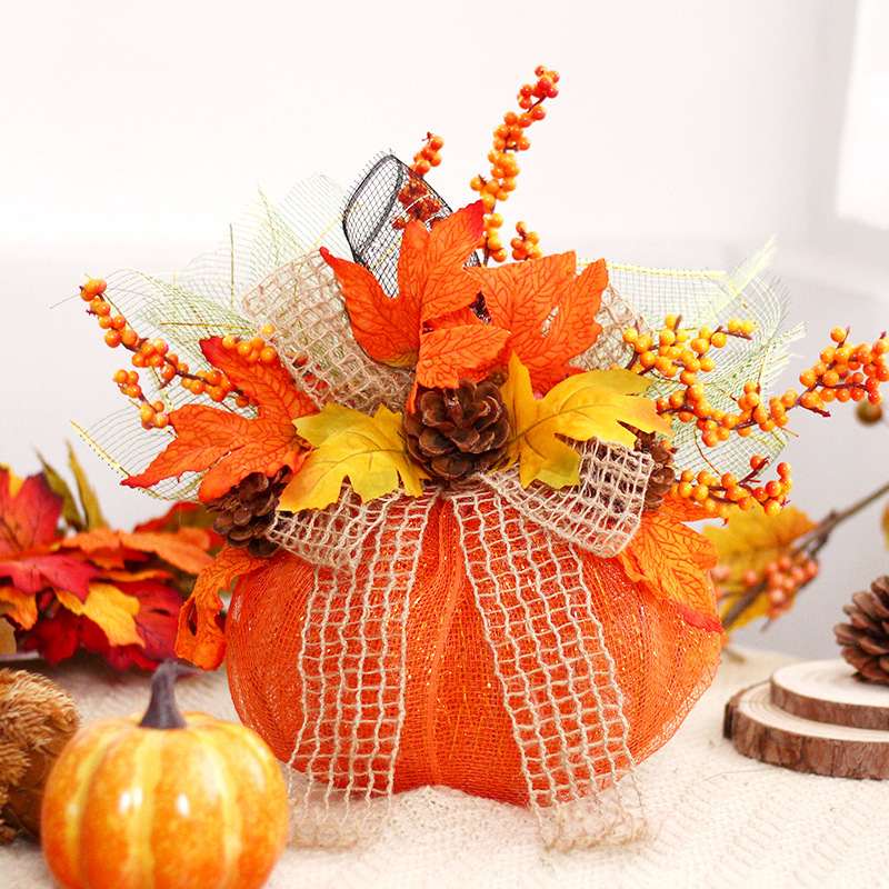 アマゾンの新商品ハロウィーン装飾品秋の豊作節紅葉カボチャの花輪ホームペンダント壁掛け|undefined