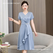 喜婆婆婚宴装新款新娘妈妈礼服平时可穿参加婚礼女装连衣裙夏