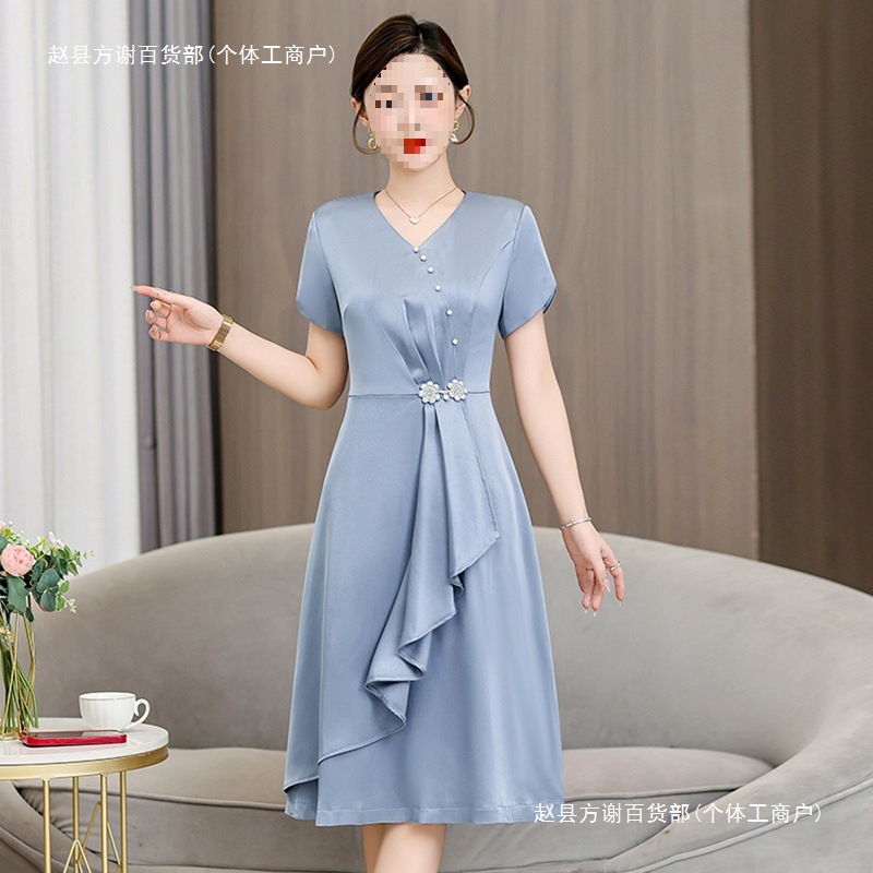 喜婆婆婚宴装新款新娘妈妈礼服平时可穿参加婚礼女装连衣裙夏