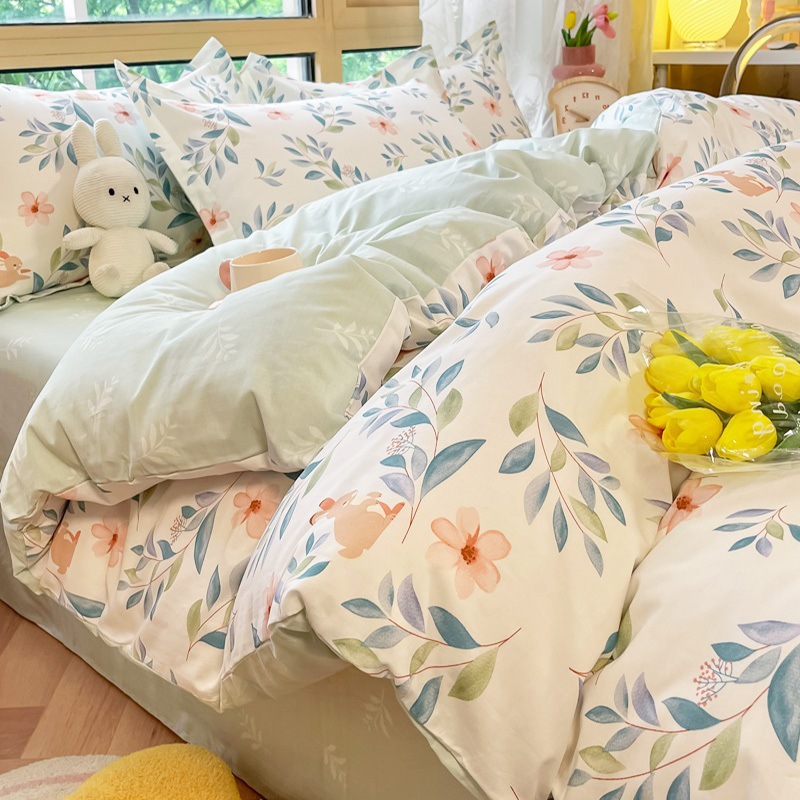 Funda de edredón de algodón de una sola pieza 100 funda de edredón de primavera y otoño de algodón 150x200 funda de edredón individual 200x230 1,5 m