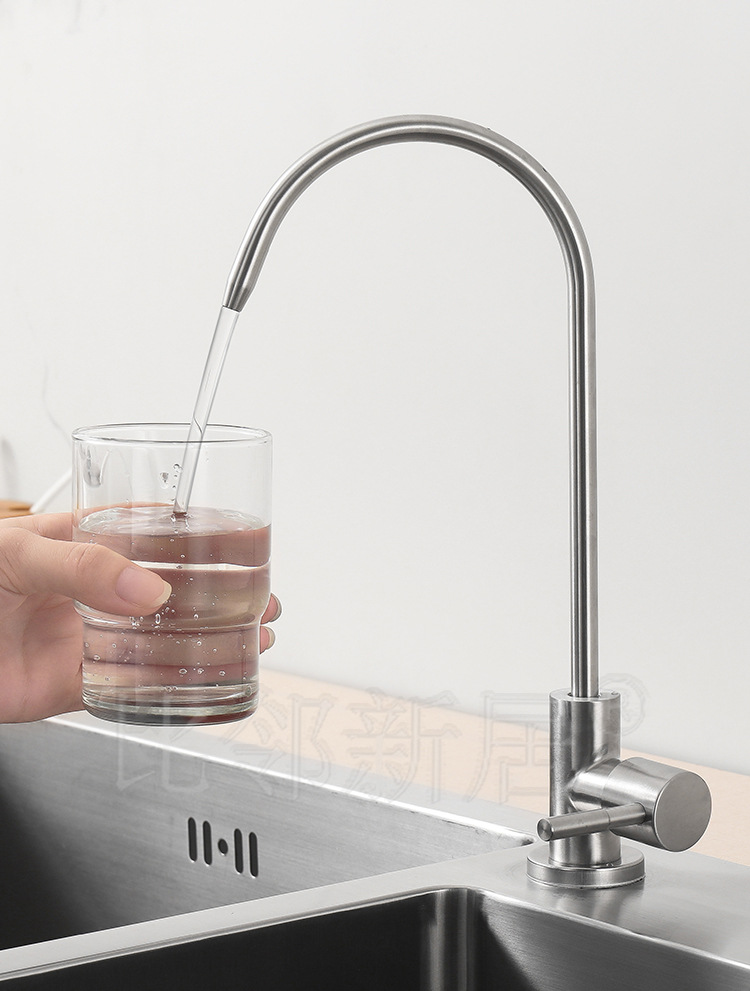 Factory wholesale 304 stainless steel single-cooling kitchen sink, elbow pipe, rotating sink, direct drinking purified water faucet undefined