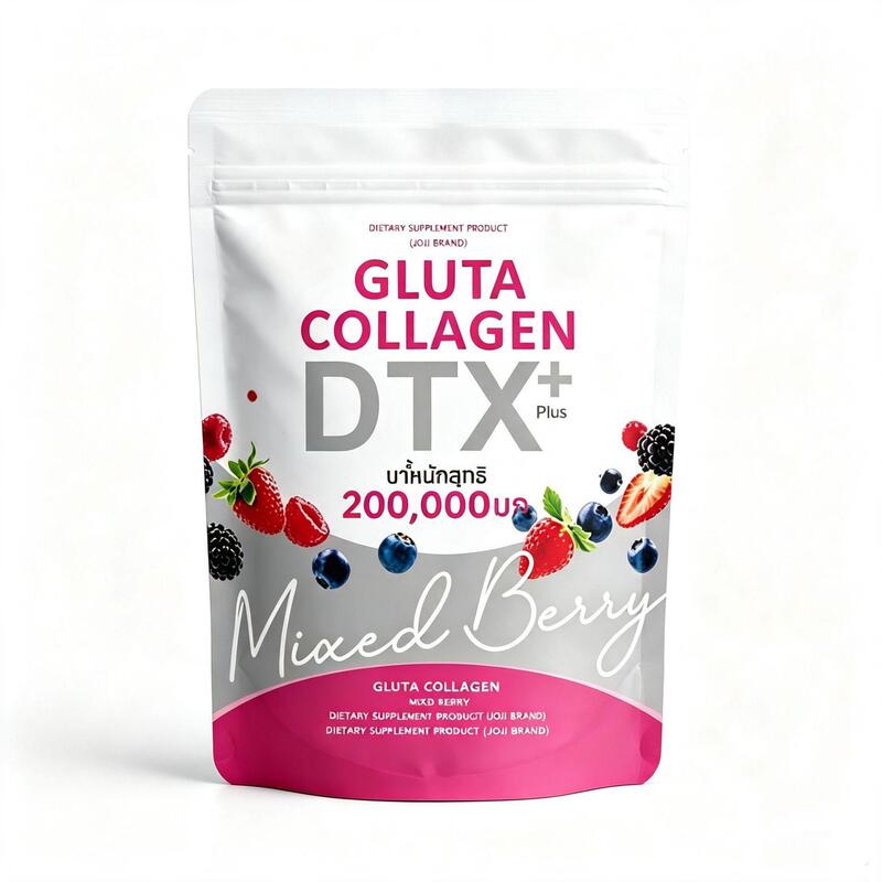 Gluta Collagen DTX Plus Mixed Berry Glutathione Collagen Powder Dietary Supplement Drink