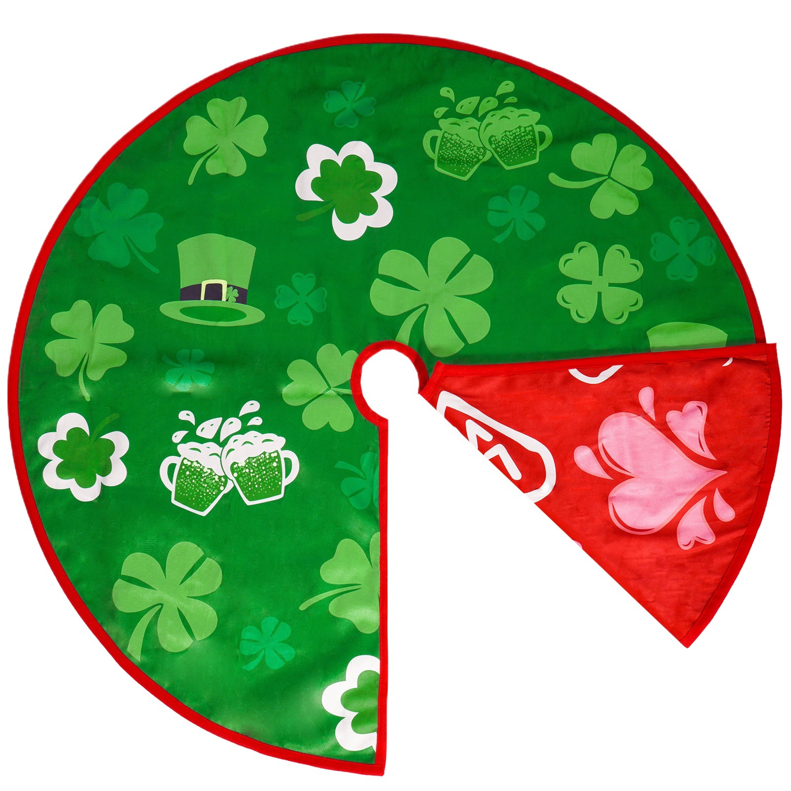 Fronteriza irlandesa del día del amor del día de San Valentín del día del árbol de doble cara del día del