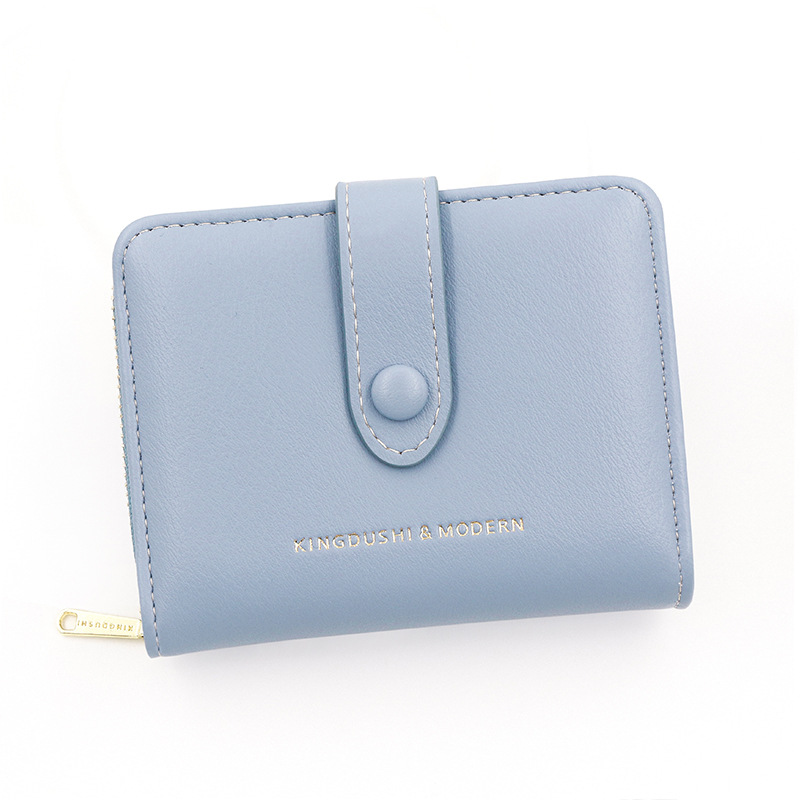 Corea moda hebilla señoras billetera corta de gran capacidad Multi-Tarjeta cero cartera tarjeta fabricantes al por mayor