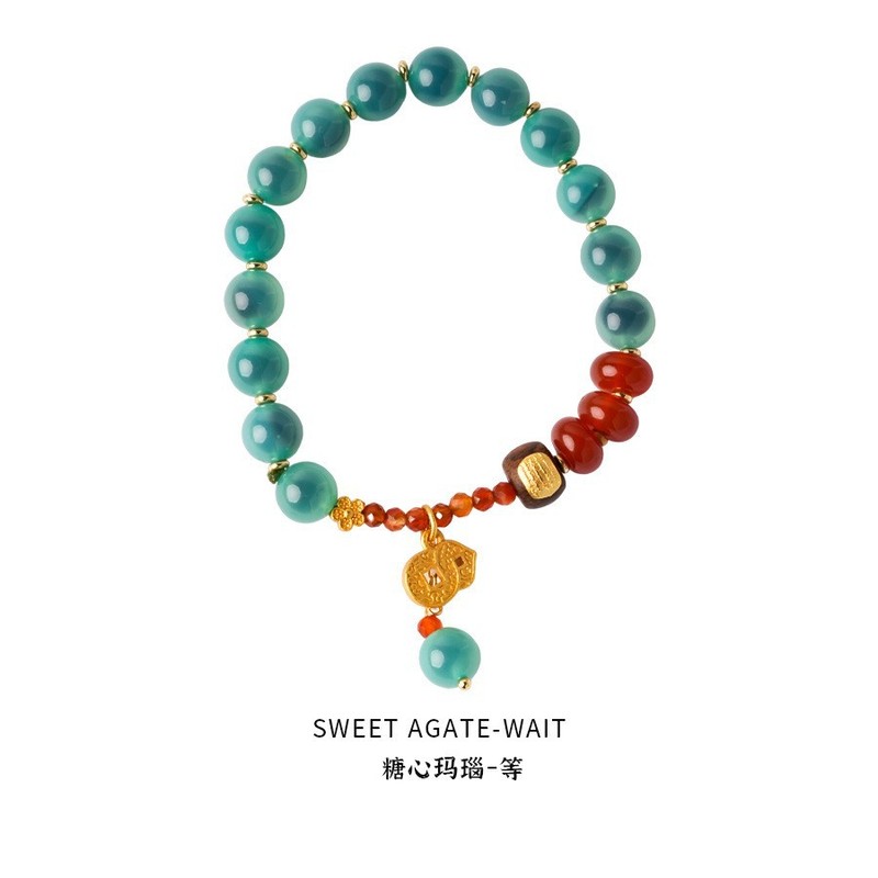 晗珞~海蓝宝锆石串珠手链夏日小清新水晶手串气质轻奢高级感手饰|undefined