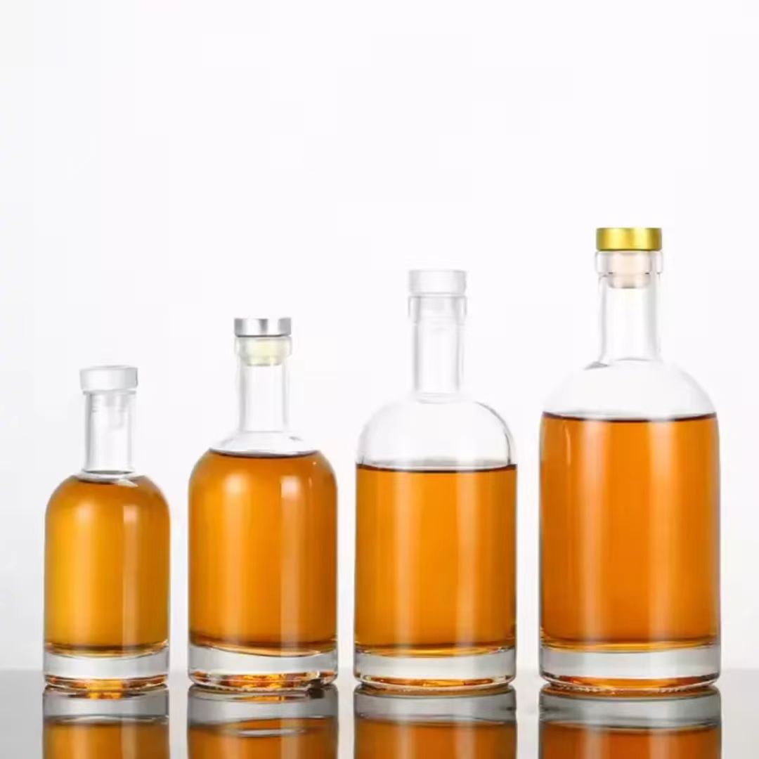 现货透明100ml伏特加小酒瓶果酒瓶药酒瓶分装瓶50ml丝口375ml酒瓶