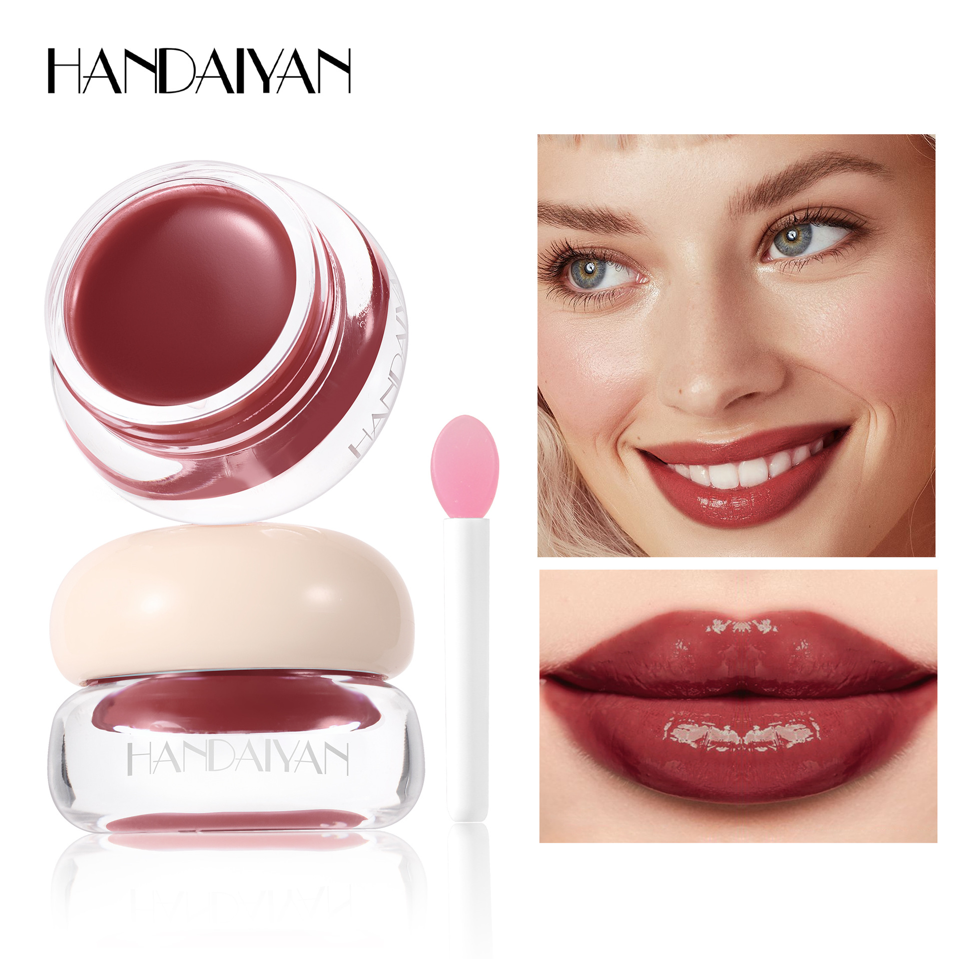 Transfronterizo hidratante HANDAIYAN4 color miel labial perlada espejo de agua, gel de labios, gel de labios image 1