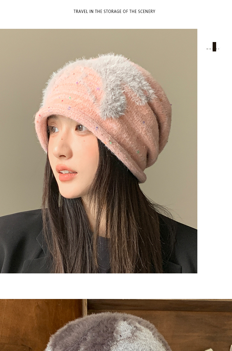 Berretto in lana stile coreano per donna cappello invernale_voghion.com
