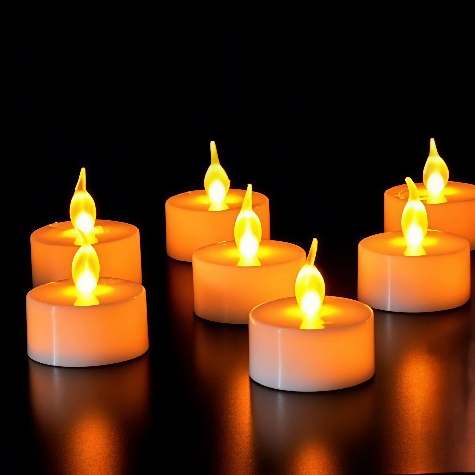 Трансграничная горячая распродажа CR2032 маленький чай воск дорожный реквизит свадебный признак теплый белый желтый светодиодный электронный свет свечи