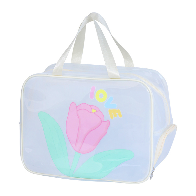 Bolsa de cosméticos de viaje de gran capacidad de alta apariencia deportes fitness bolsa de natación separación húmeda y seca bolsa de lavado de PVC bolsa de playa