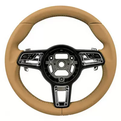 Leather sports steering wheel Steering wheel - high-grade-brown