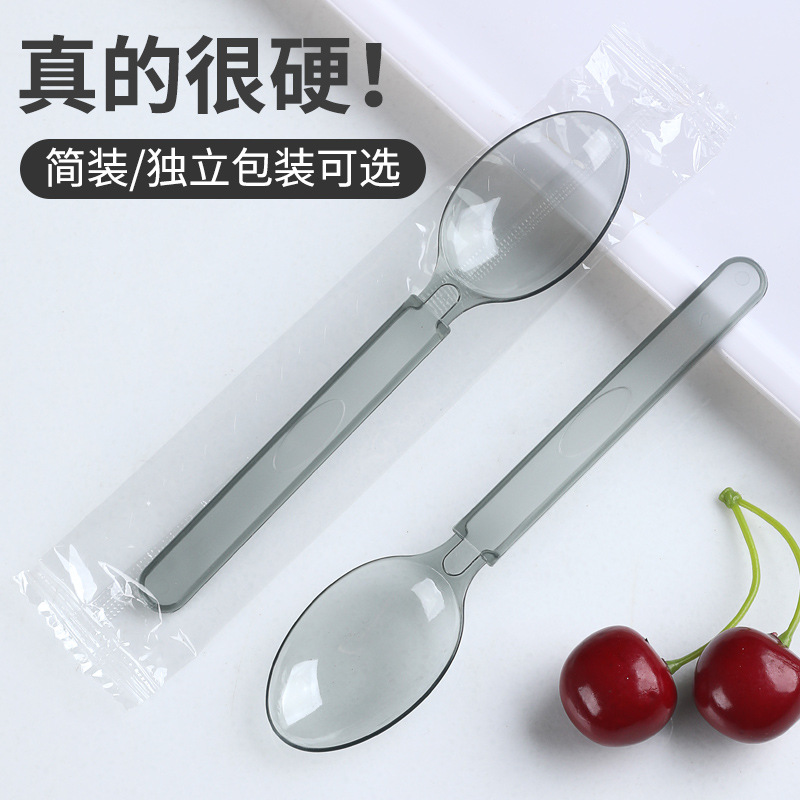 cucharas desechables empaquetadas por separado hielo de plástico postre pastel de helado tenedor para llevar empaque tenedor cucharas comerciales