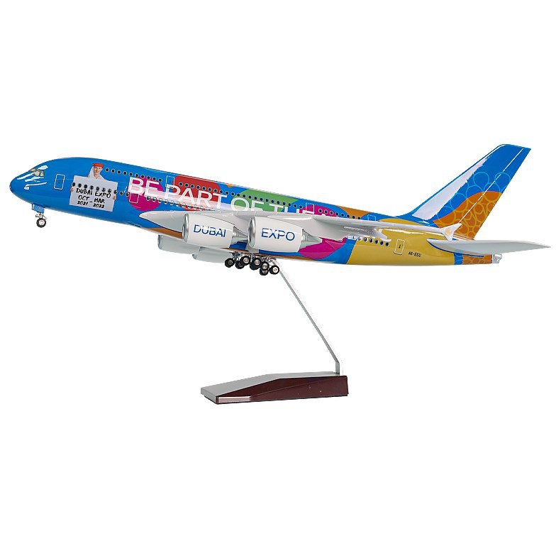 Emirates Scale 1:160 46cm A380 Emirates Modelo de avión de simulación ligera
