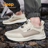 Мужская обувь Jeep, летняя дышащая спортивная обувь с сеткой, обувь для прогулок и сплавов по рекам, нескользящая уличная обувь для пешего туризма и альпинизма