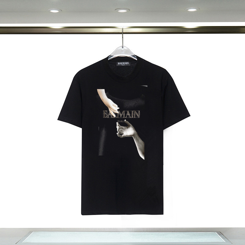 Balmain BALMAIN printed crew neck short sleeve T-shirt Amazon women's top T