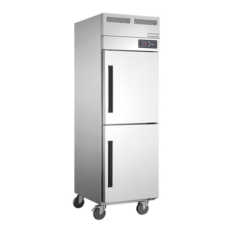Doble-máquina de doble temperatura congelador de mantenimiento fresco comercial de doble puerta congelador de cuerpo alto frutas y verduras carne mariscos bebidas congelador de mantenimiento fresco