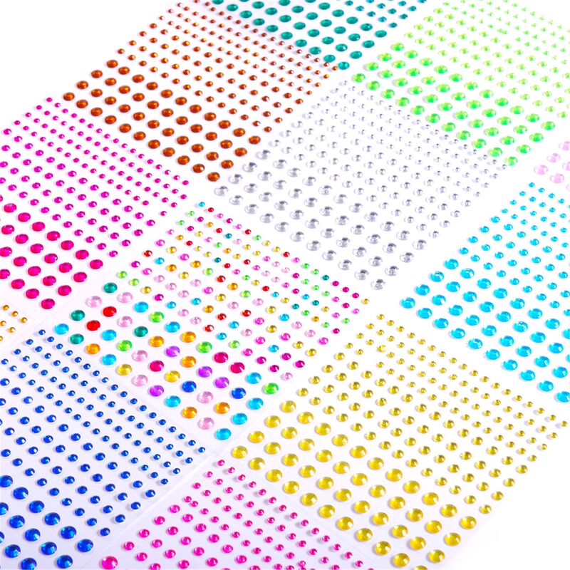 Cross-border New Product Mixed-ruler Color Acrylic Diamond Sticker Handmade DIY Painting Diamond Sticker Rhinestone Car Sticker Nail Art Sticker