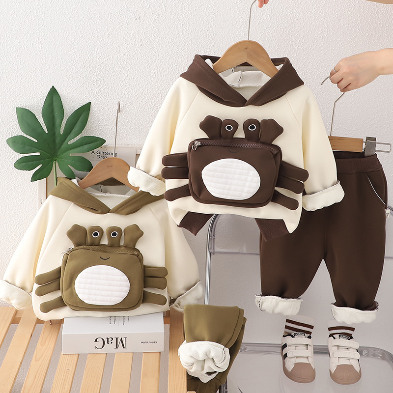 Demi-season warm children's set for boys with hood