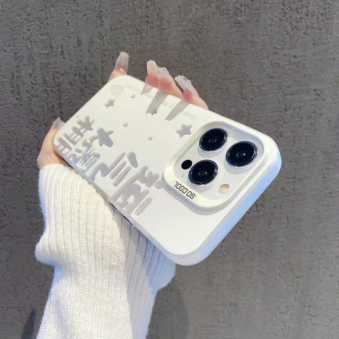 Nuevo texto para iPhone 16 funda para teléfono móvil Apple 15promax/14 anti-caída 13pro12 personalidad 11xr