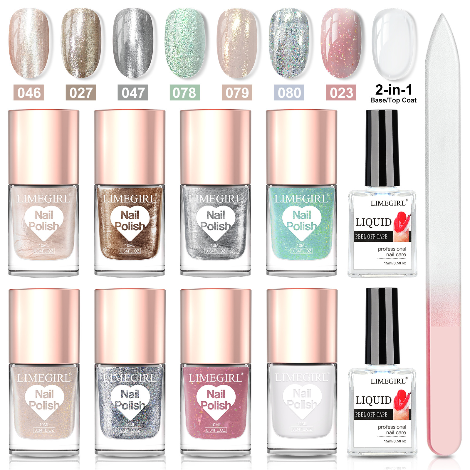 2025 nuevo salón de uñas transfronterizo especial color nude juego de pegamento de esmalte de uñas blanco esmalte de uñas rosa sin tostado duradero