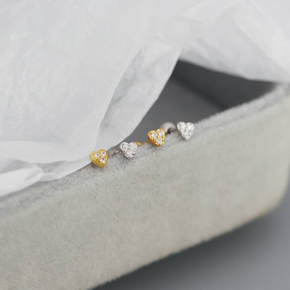 Ear Studs Classification 1 Pair Quantity 925 Sterling Silver Rhinestones Geometric Ear Studs