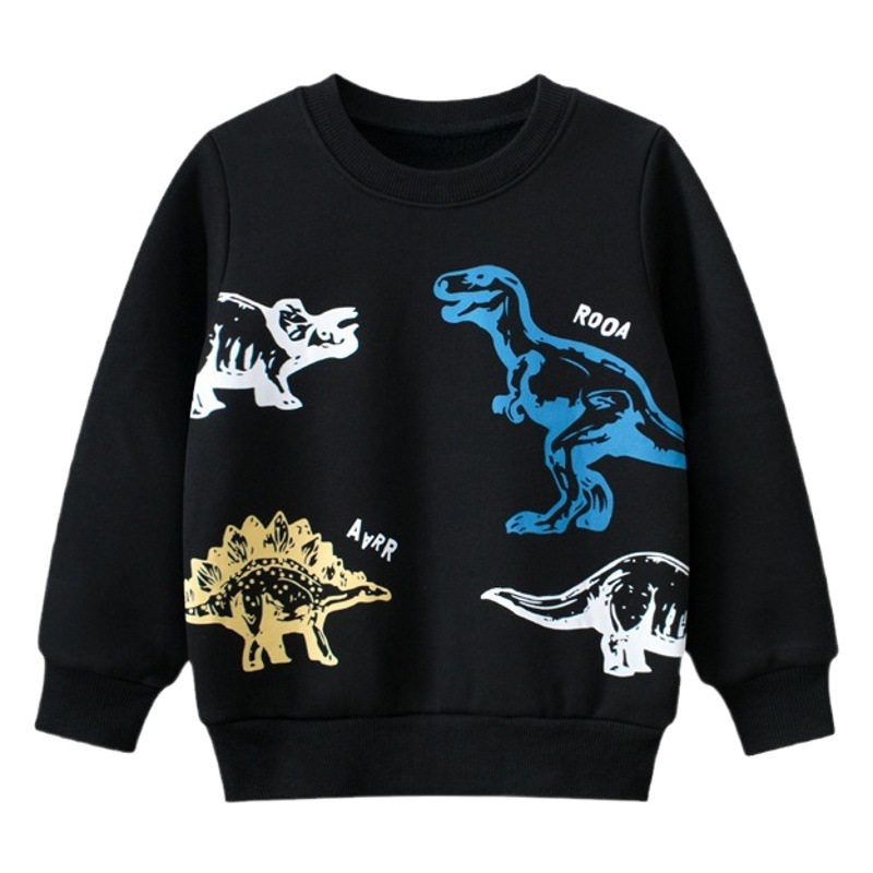 Ropa infantil 27kids, otoño e invierno 2024, nueva sudadera infantil estilo coreano con forro polar, entrega rápida, ropa de bebé, venta al por mayor transfronteriza