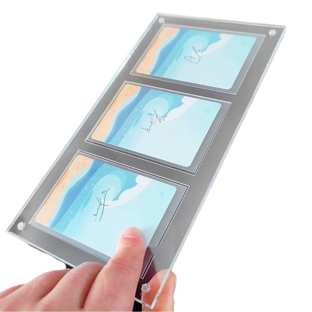 Канавка для карт кирпич маленький карточный кирпич акриловый толстый защитный двойной слот для карт кирпич магнитная фоторамка подставка для альбома