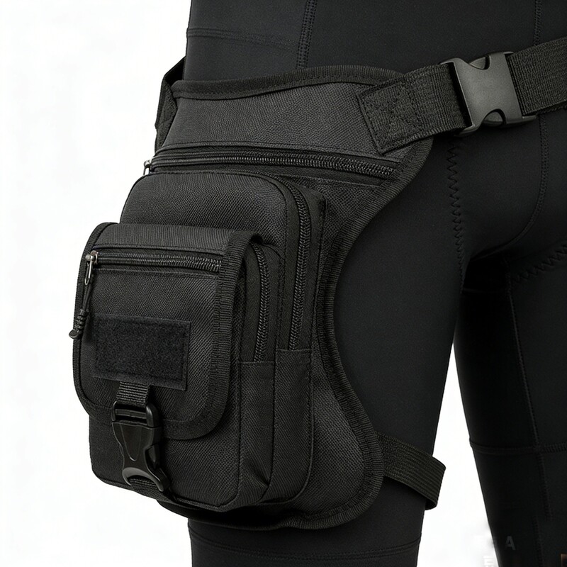 Motorcycle Thigh Bag, Tactical Outdoor Sports Tactical Waist and Leg Bag, Multi-Functional Mountaineering Bag, Casual Crossbody Bag, Military Fan Bag