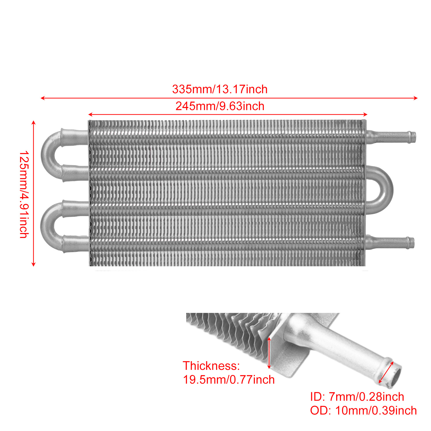 Car Modification Accessories Universal Radiator Gearbox Air Conditioner Radiator Tube with Condenser 4 Rows 6 Rows 8 Rows