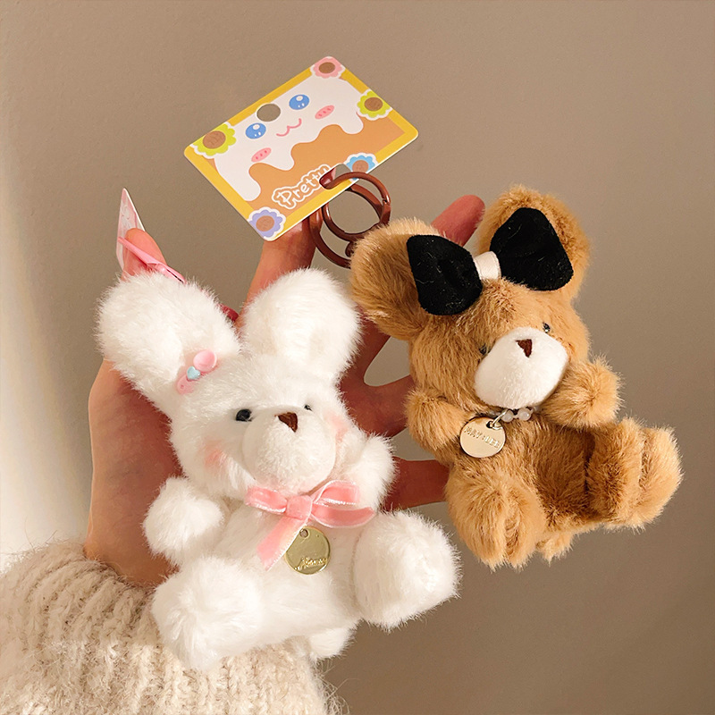 クリエイティブ漫画クールクマキーホルダーかわいい人形屋台ペンダント小さなギフト卸売バッグペンダントアクセサリー|undefined