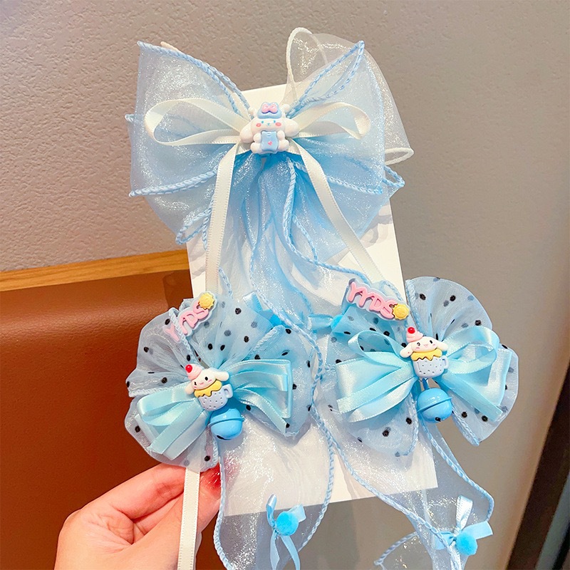 Niños Yue Gui perros Kolomei correa clip para el cabello niñas dibujos animados arco clip para el cabello niñas bordilla bola clip para la cabeza