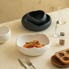 セラミック不規則なボウルとプレート、冷菜プレート、クリエイティブな洋食プレート、ホテルの深皿、アマゾンの外国貿易特殊形状食器装飾品